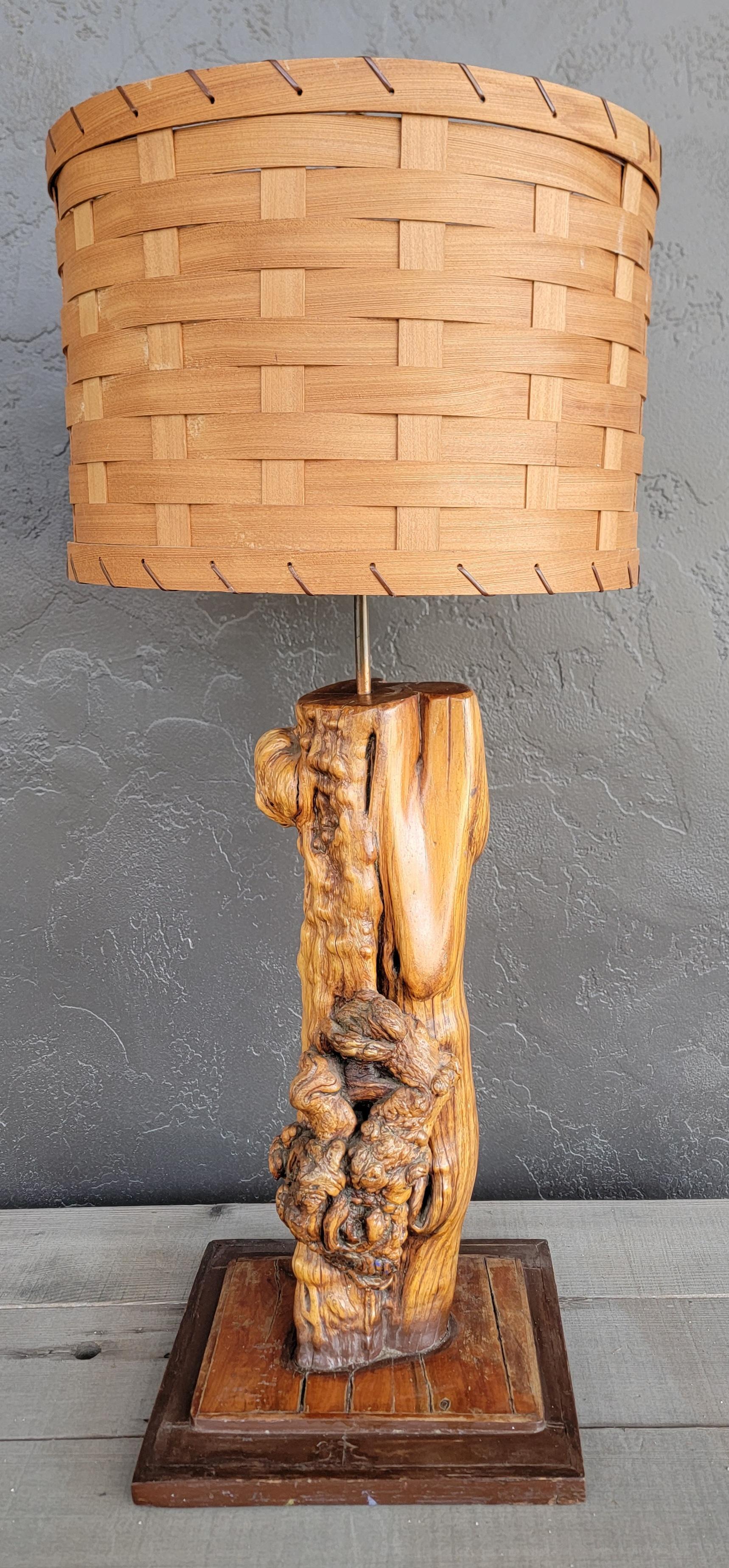 Lampe de table en broussin organique en vente 3