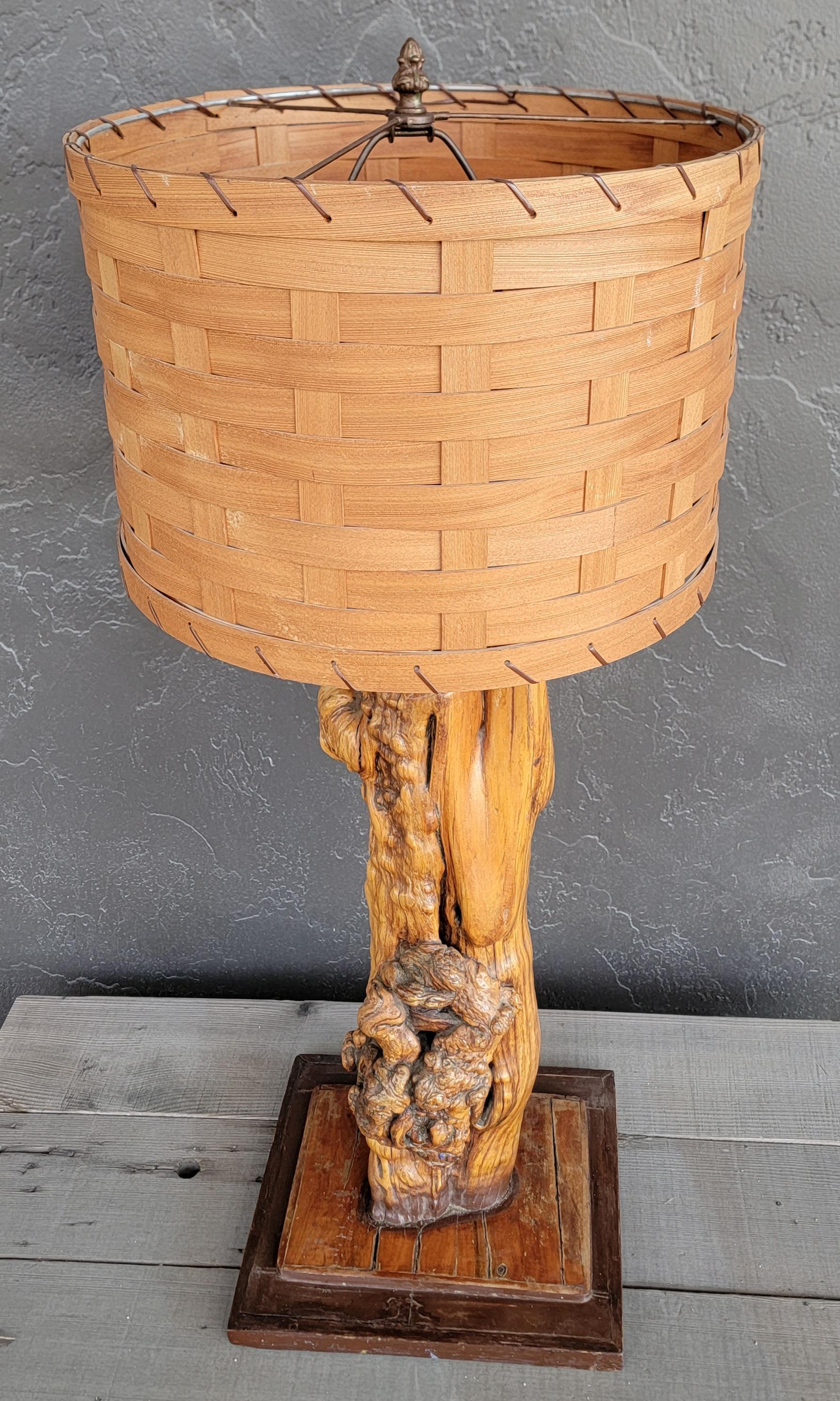 Lampe de table en broussin organique en vente 2