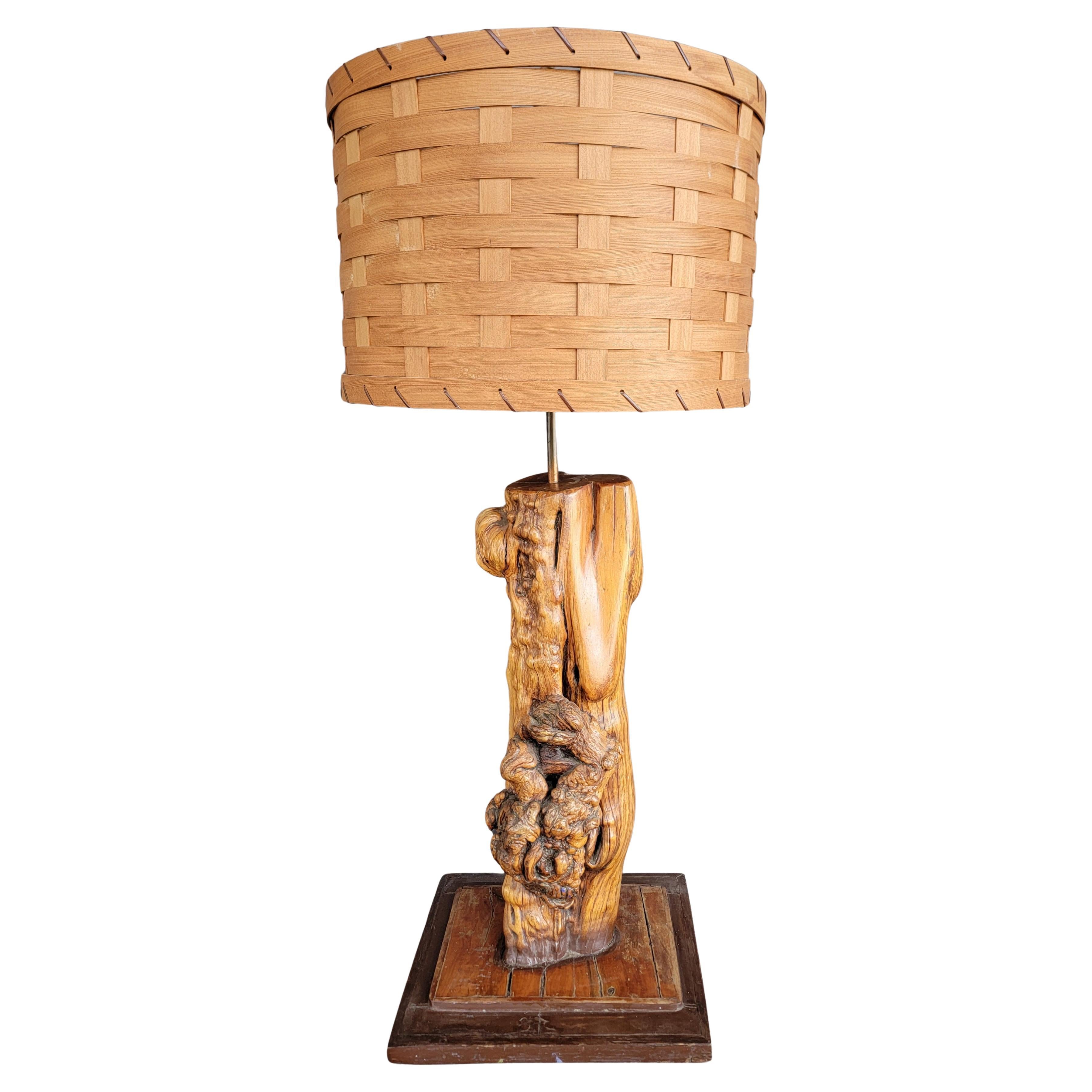 Organic Modern Burl Table Lamp