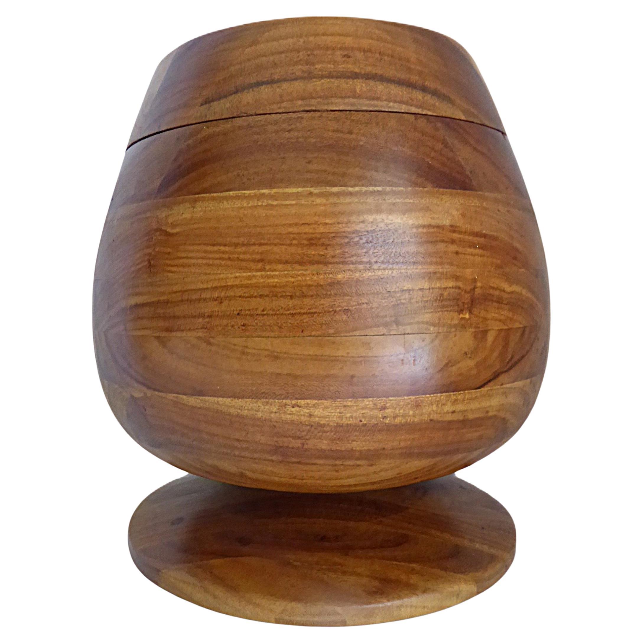 Secchiello per il ghiaccio in legno di noce della collezione Cadejo di Daniel Loomis Valenza anni '70 in vendita