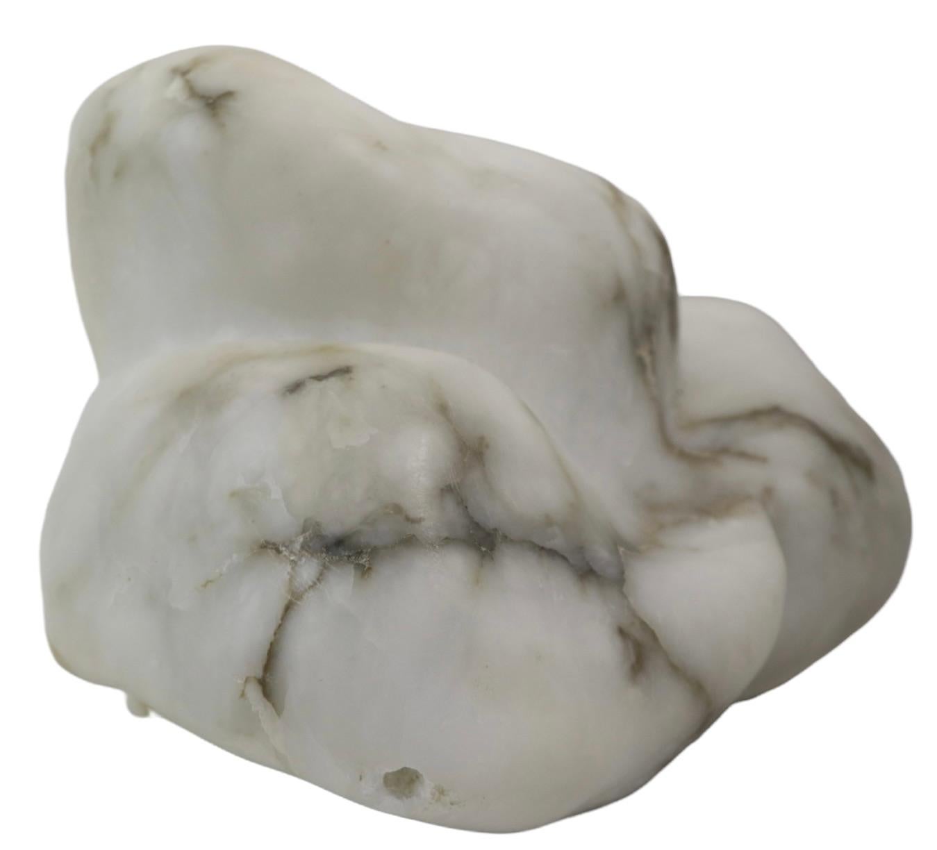 Late 20th Century Organic Modern Carved Marble Sculpture Ca. 1970's For Sale