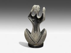 Organic Modern, Carved Stone, Nude Female Figure, USA, 1960s