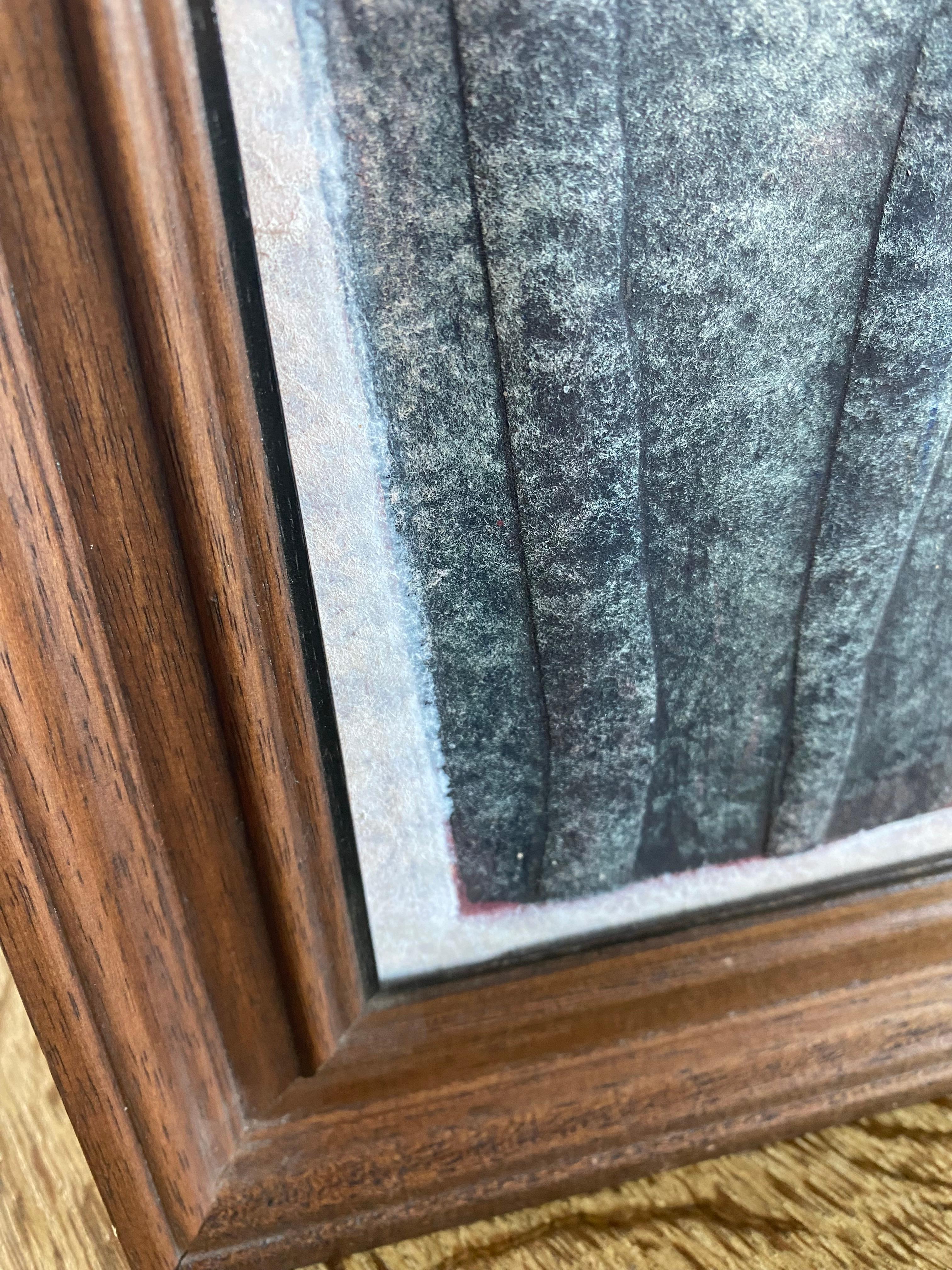 Pintura Abstracta de Papel Fundido Moderno Orgánico Madera en venta