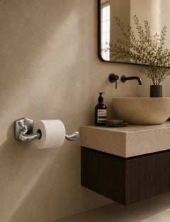 Organic Modern Cast Aluminum Toilet Paper Holder by David Marshall