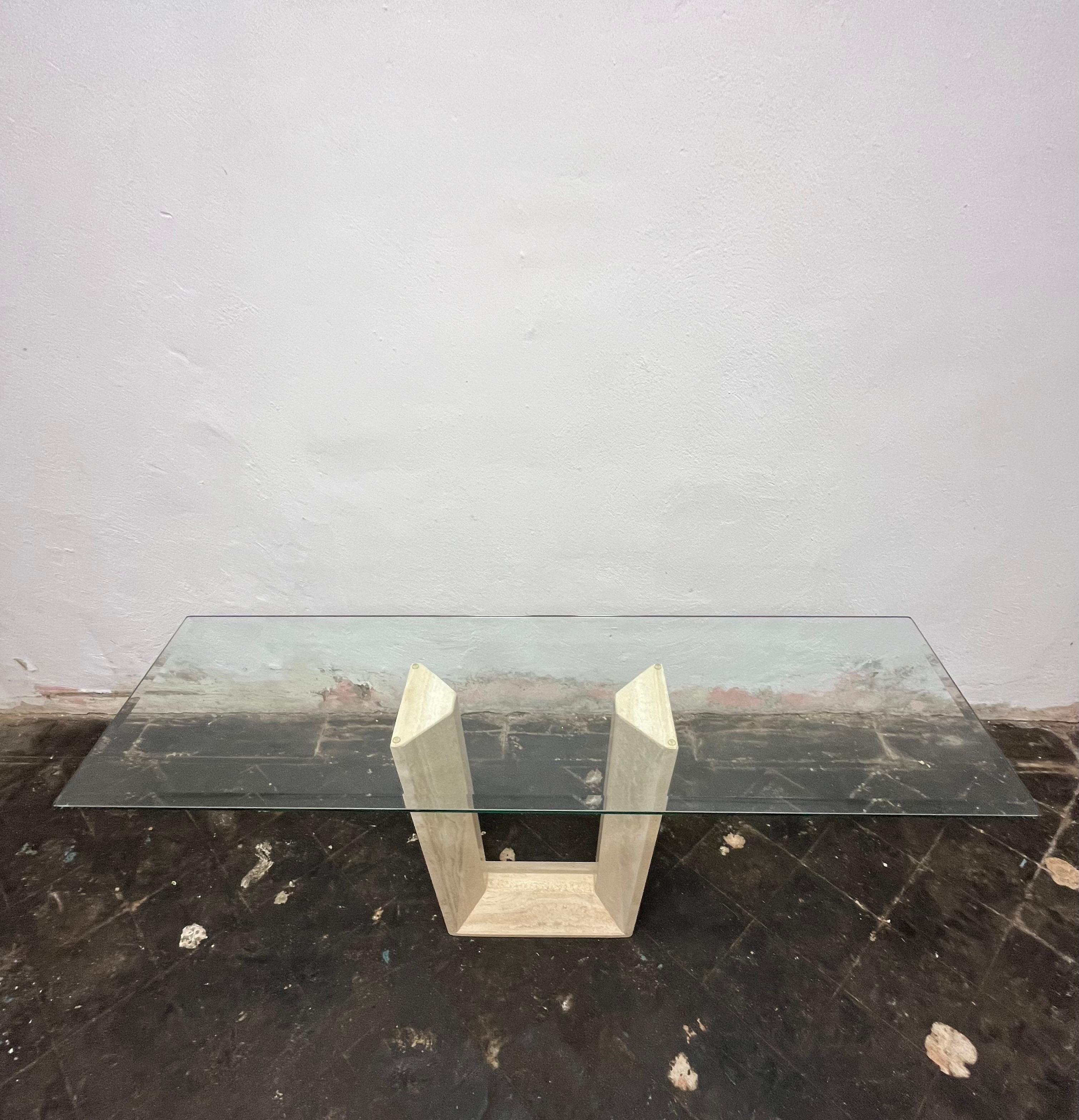 Organischer moderner Cattelan Italia Diapason-Konsolentisch (Glas) im Angebot