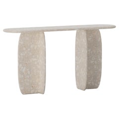 Console Catus moderne et organique en terrazzo beige