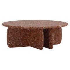 Organic Modern Center Table Catus in Terrazzo Red Marble