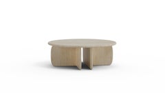 Organic Modern Center Table Catus in Travertine Marble