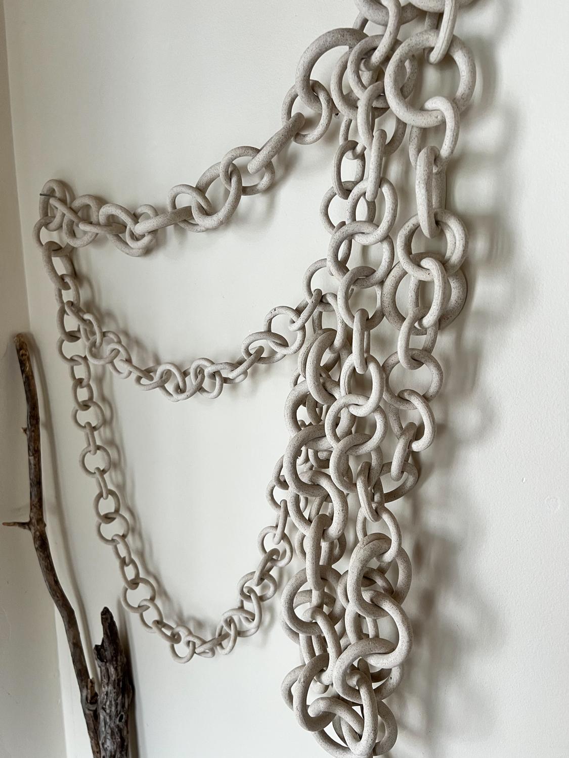 Ceramica Organic modern Ceramic chain wall hanging in vendita