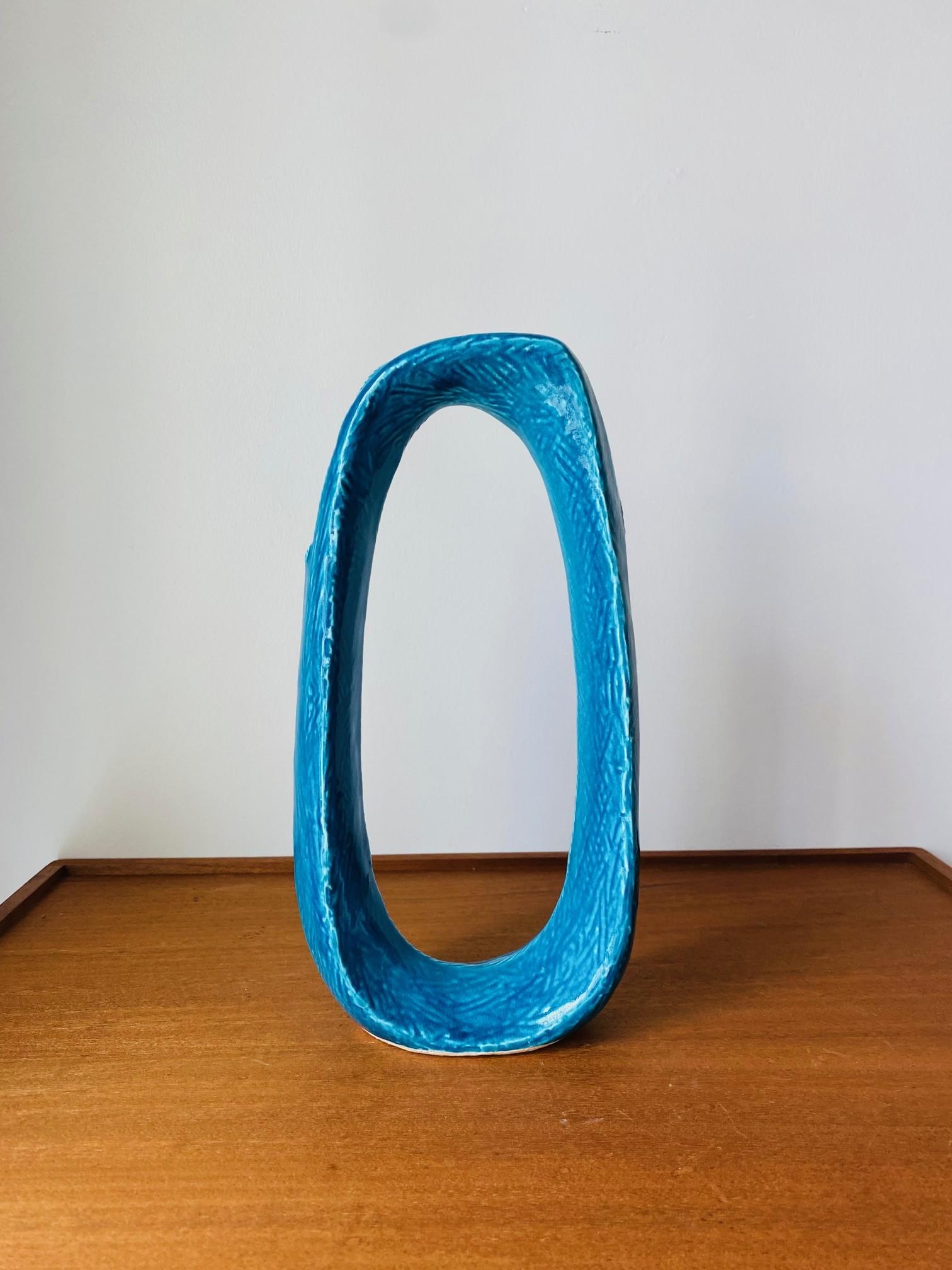Organische Moderne Keramik Ikebana Skulpturale Vase 1990er Jahre Japan (Handgefertigt) im Angebot