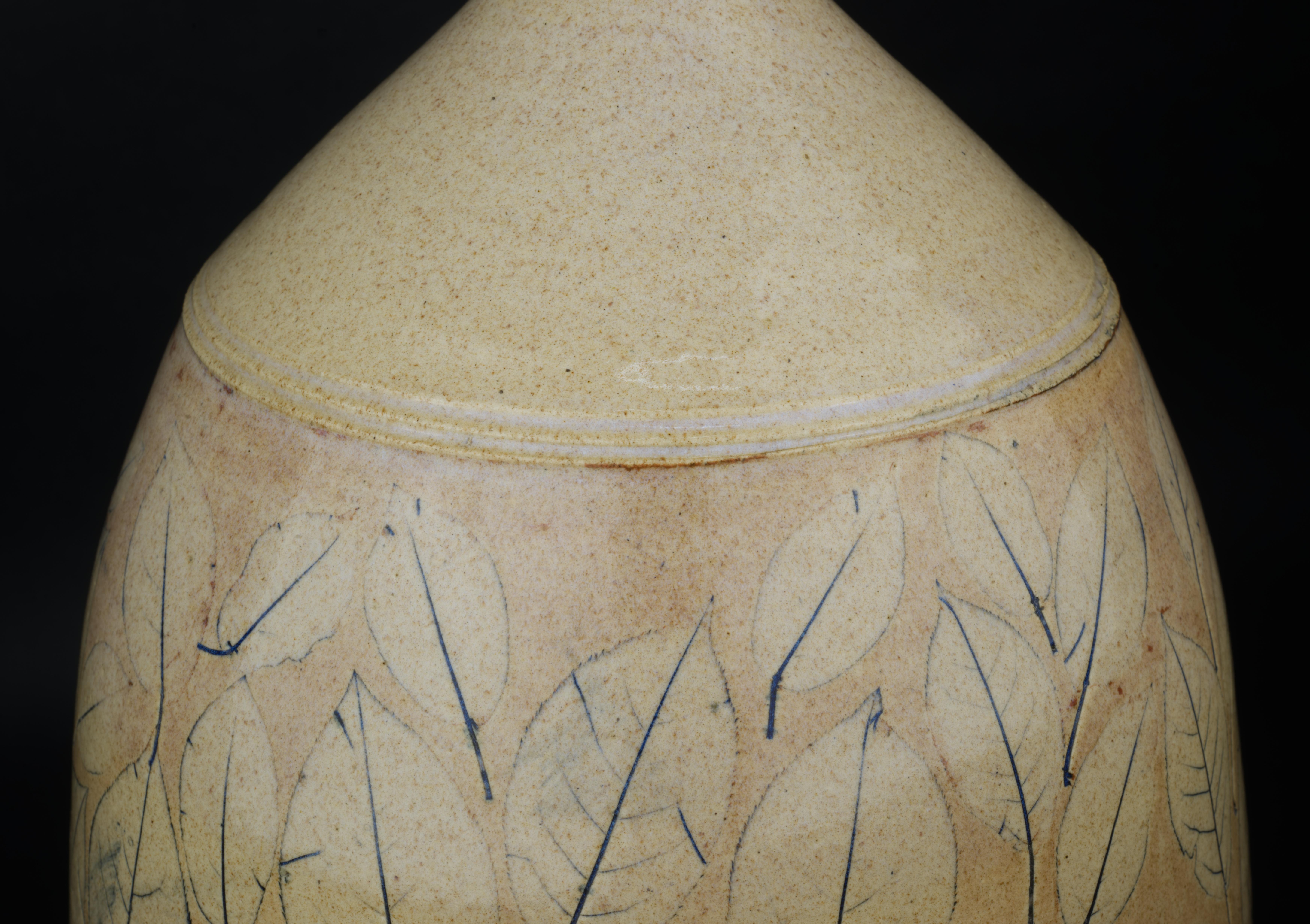 Organic Modern Ceramic Table Lamp Wizards of Clay Art Pottery, Cream Beige 5