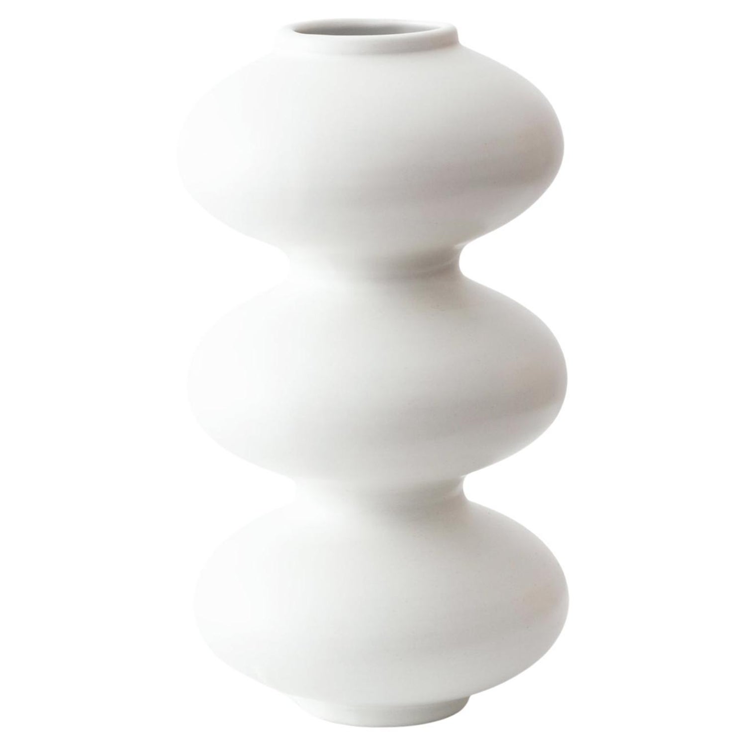 Mini Organic Modern Ceramic Wave Form Vase in Pool Glaze by Forma Rosa  Studio For Sale at 1stDibs