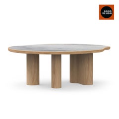 Moderner Cerdeira Esstisch, Golden Wave Quarzit, Handarbeit Greenapple Moderner Cerdeira Esstisch, Golden Wave Quarzit, Handarbeit Greenapple