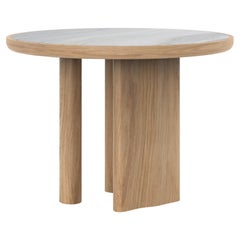 Organic Modern Cerdeira Dining Table, Golden Wave Quartzite, Handmade Greenapple