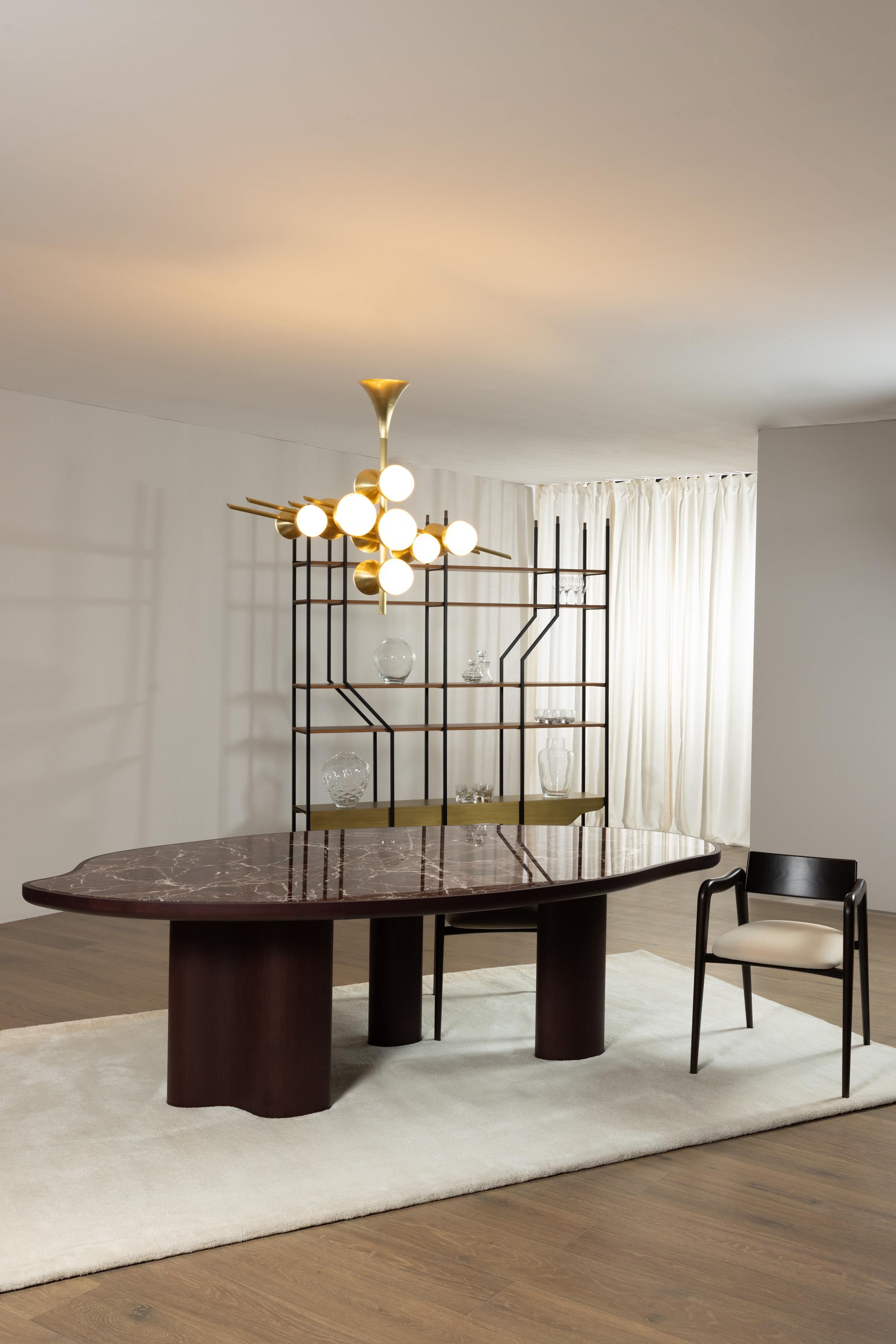 XXIe siècle et contemporain Table de salle à manger bio moderne Cerdeira, Onyx Miel, Oak, Handmade Greenapple en vente