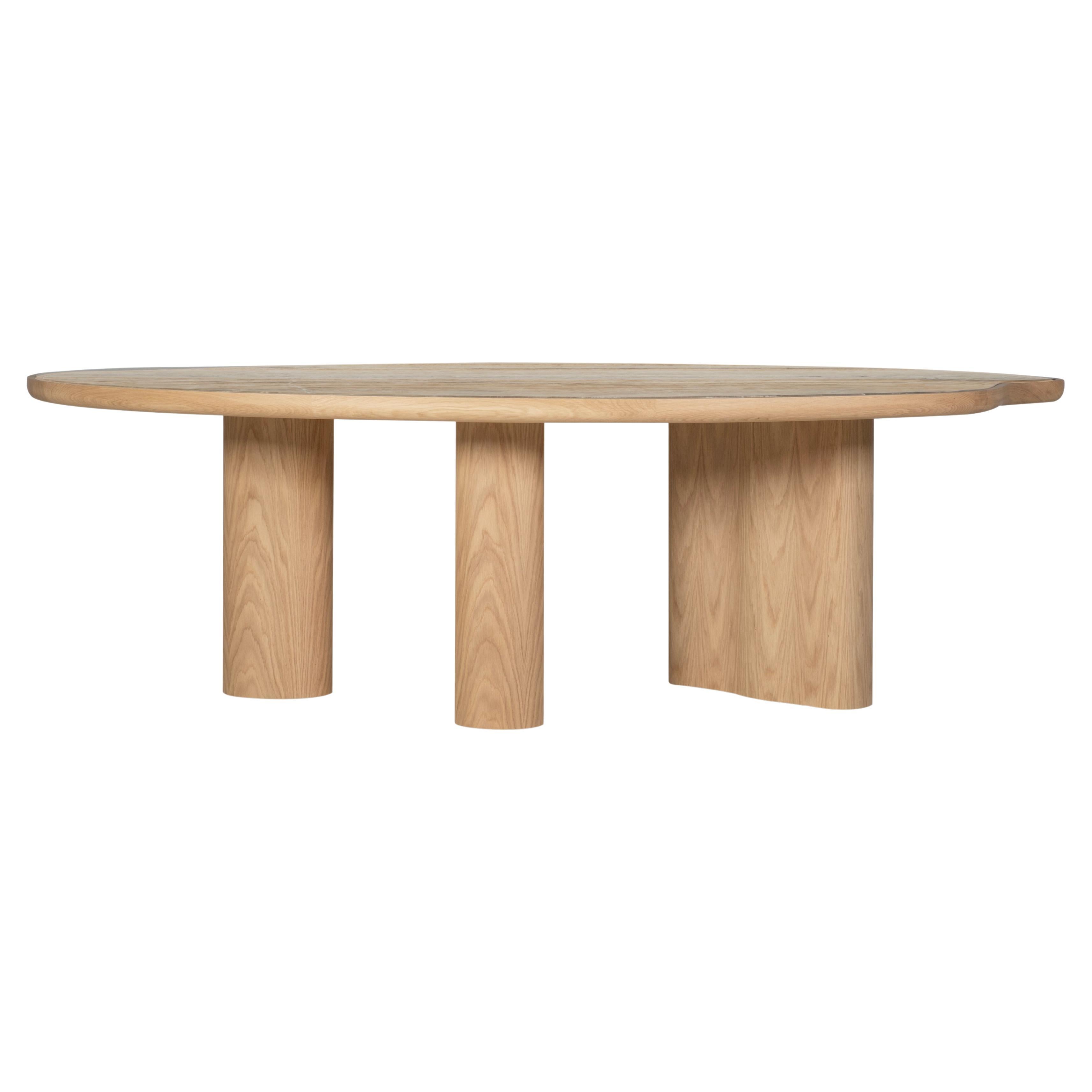 Table de salle à manger bio moderne Cerdeira, Onyx Miel, Oak, Handmade Greenapple