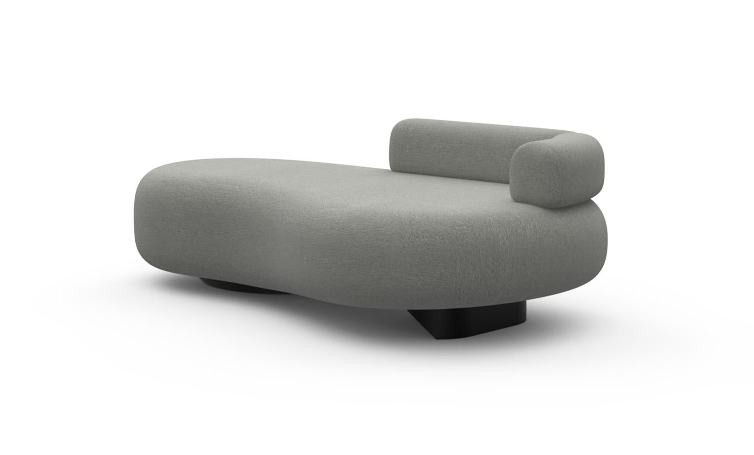 Twins Outdoors Chaise Longue, Contemporary Collection, Handcrafted in Portugal - Europe by Greenapple.
 
Designed by Rute Martins for the Contemporary Collection, the Twins outdoors chaise lounge and curved sofa share the same genes, yet each