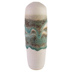 Vintage Organic Modern Charles Focht Vase Lava Glaze Arizona Studio Art Pottery