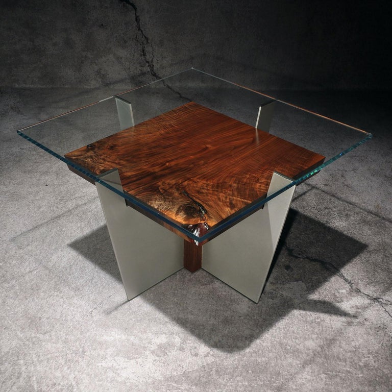 Homura cocktail/coffee table is conceived, designed and created by award-winning artist and architectural designer Michael Olshefski of Primal Modern. Inspired by the primal mesmerizing effects of fire, this incredibly unique cocktail table
