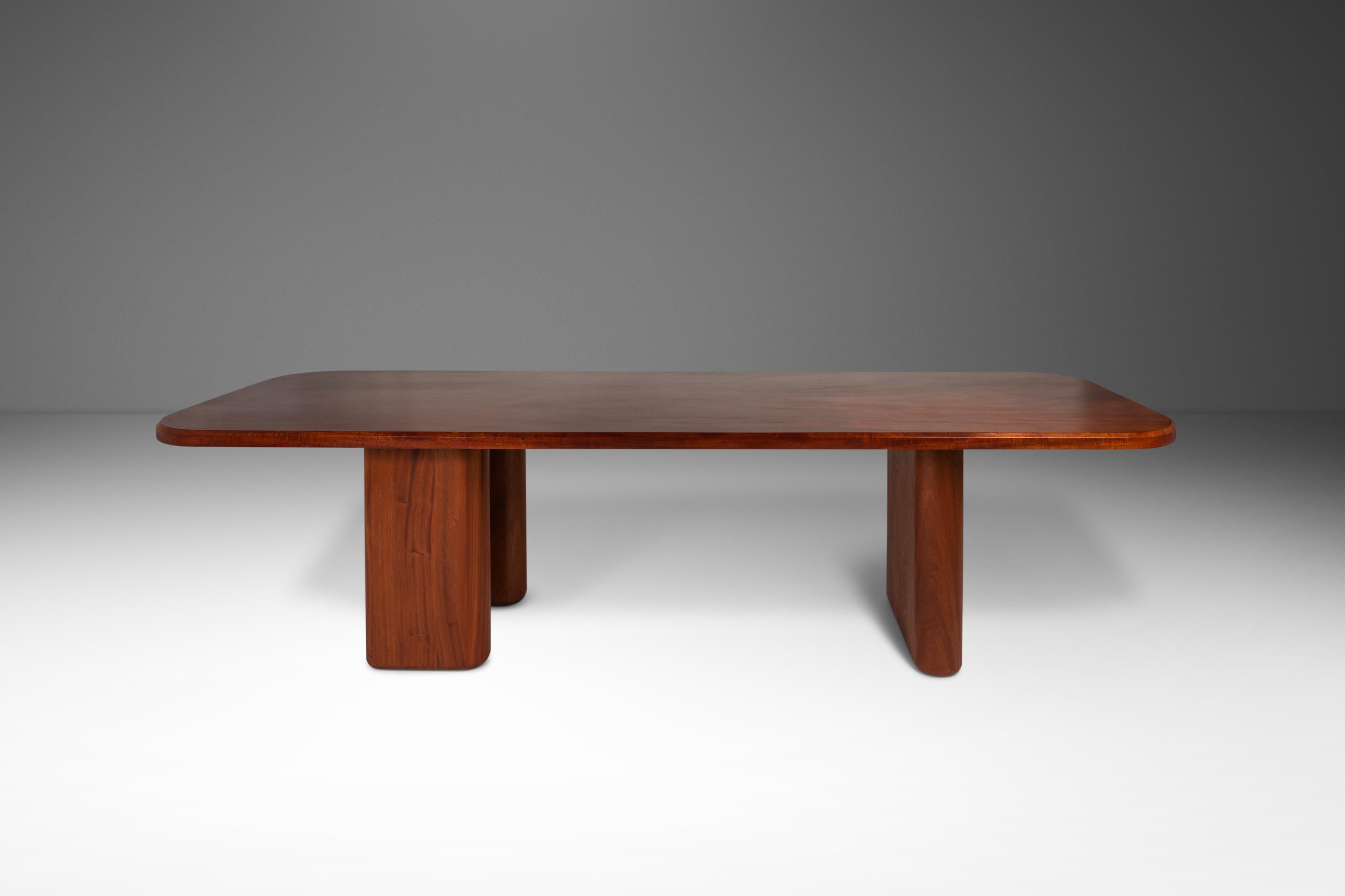 Organic Modern Conference Dining Table in Madagascar Mahogany by Mark Leblanc For Sale 5