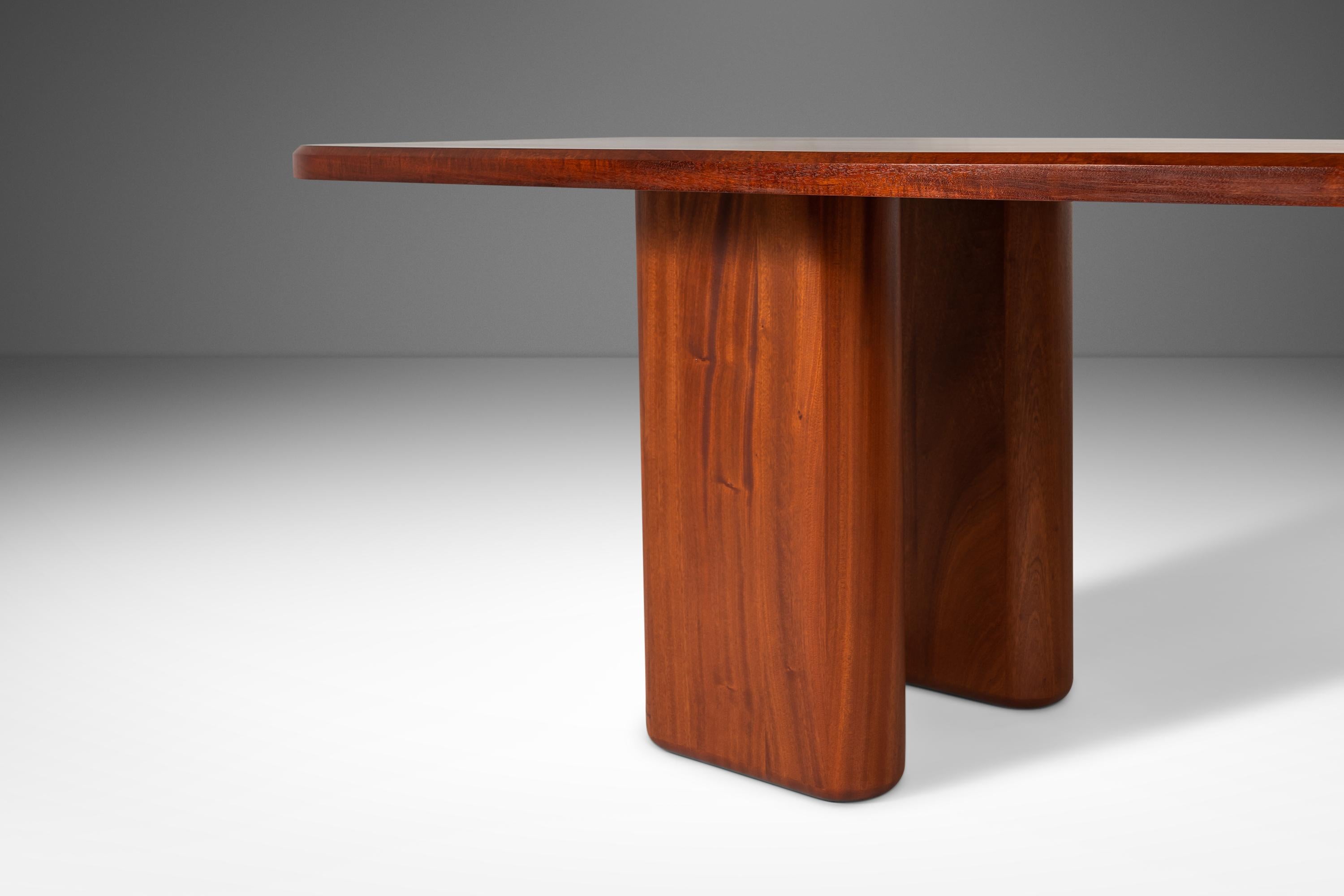 Organic Modern Conference Dining Table in Madagascar Mahogany by Mark Leblanc For Sale 7