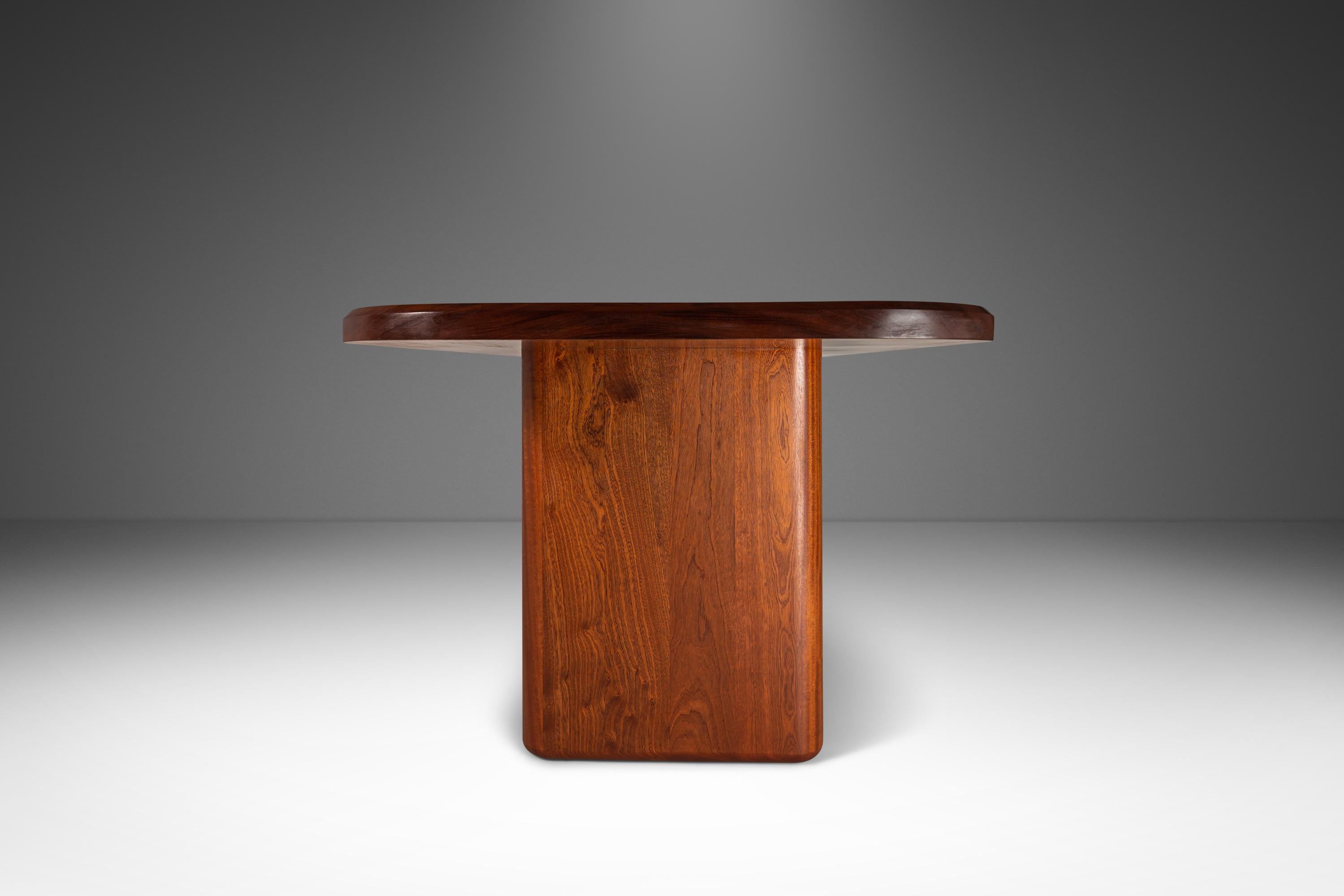Organic Modern Conference Dining Table in Madagascar Mahogany by Mark Leblanc For Sale 9