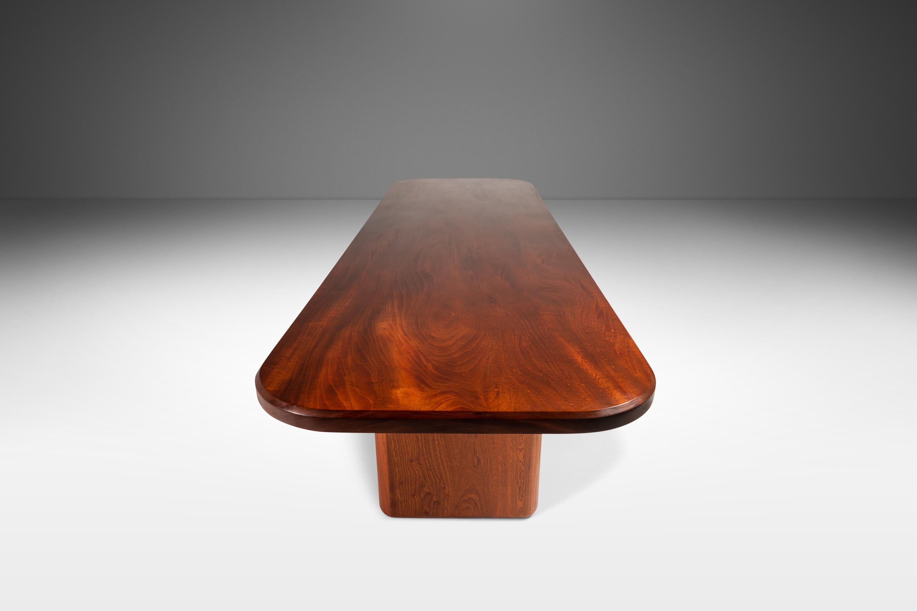 Organic Modern Conference Dining Table in Madagascar Mahogany by Mark Leblanc For Sale 10