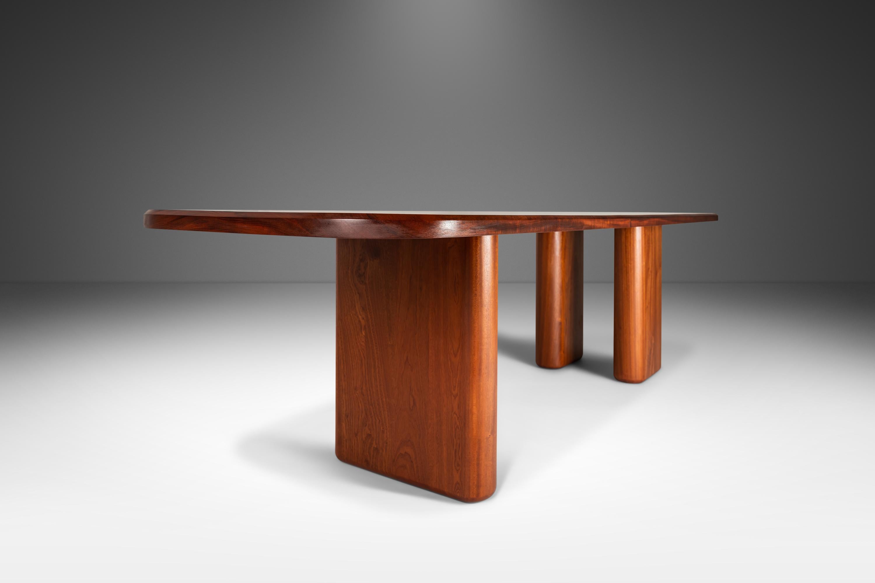 Organic Modern Conference Dining Table in Madagascar Mahogany by Mark Leblanc For Sale 11
