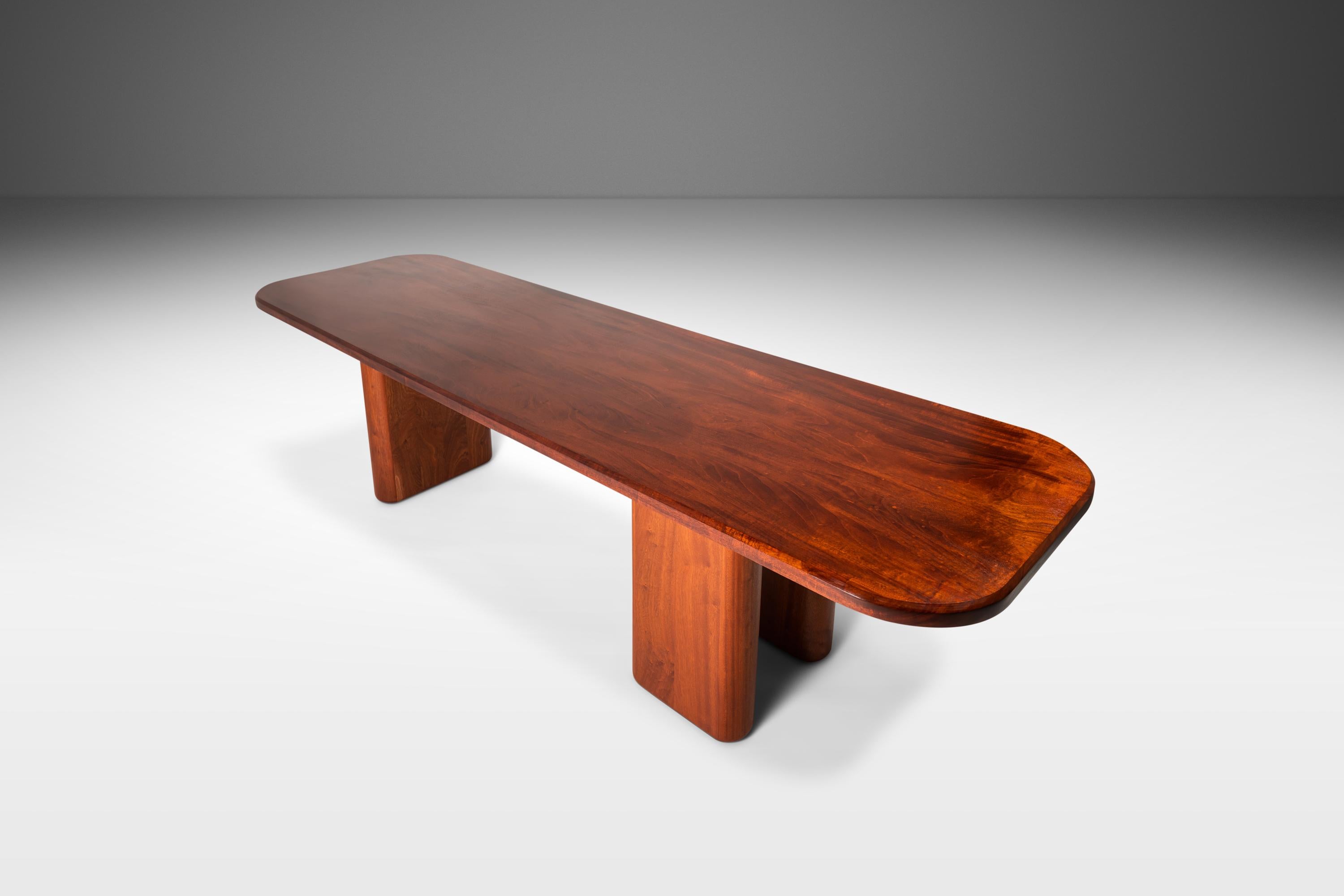 Organic Modern Conference Dining Table in Madagascar Mahogany by Mark Leblanc In Excellent Condition For Sale In Deland, FL