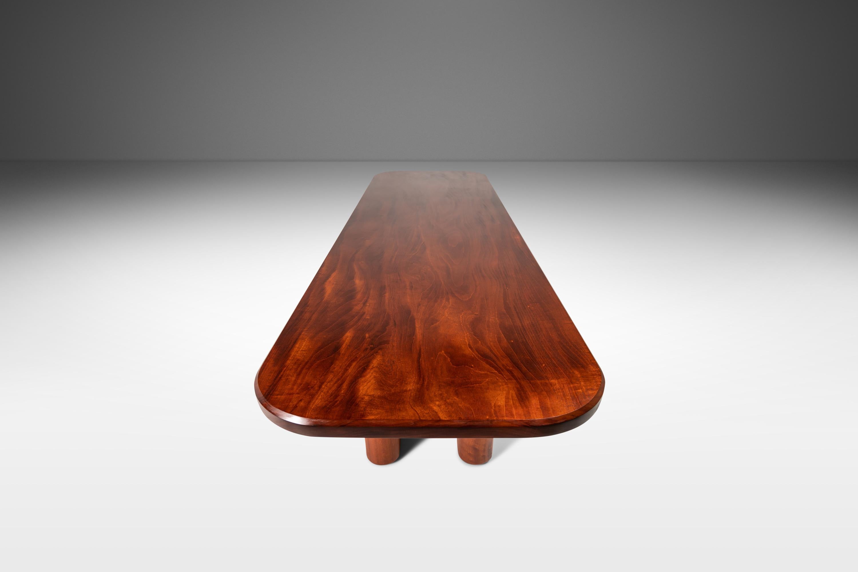 Organic Modern Conference Dining Table in Madagascar Mahogany by Mark Leblanc For Sale 2