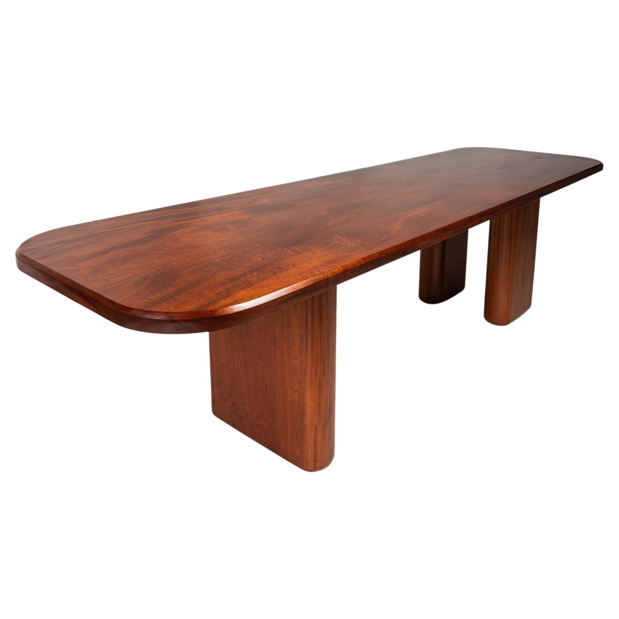 Organic Modern Conference Dining Table in Madagascar Mahogany by Mark Leblanc For Sale