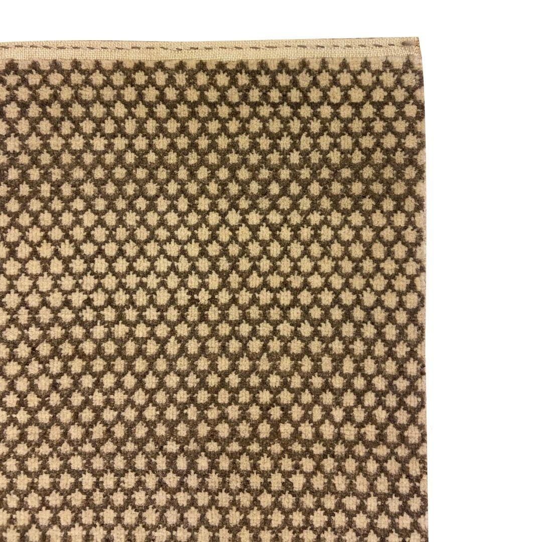 Tessuto a mano Tappeto di lana organico moderno crema e grigio, 2' x 3' in vendita