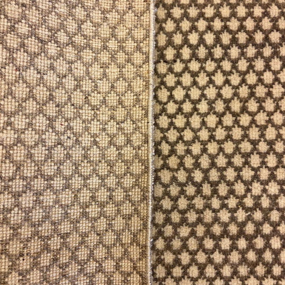 XXI secolo e contemporaneo Tappeto di lana organico moderno crema e grigio, 2' x 3' in vendita