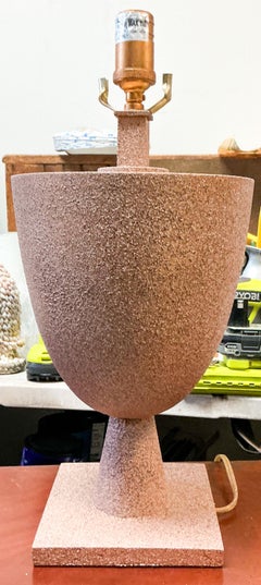 Organic Modern Crushed Shell Encrusted Urn Form Lamps Att. Currey & Co. - Pair