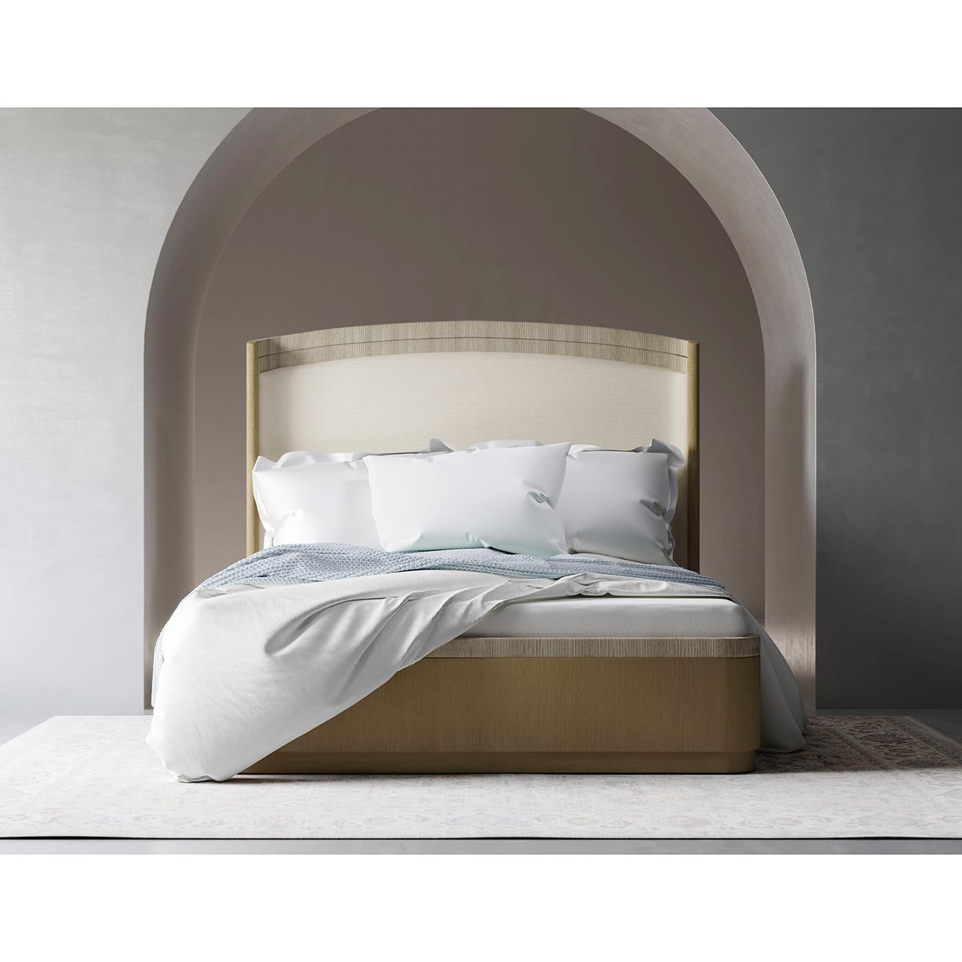 Organic Modern Danish Cord King Bed For Sale 4