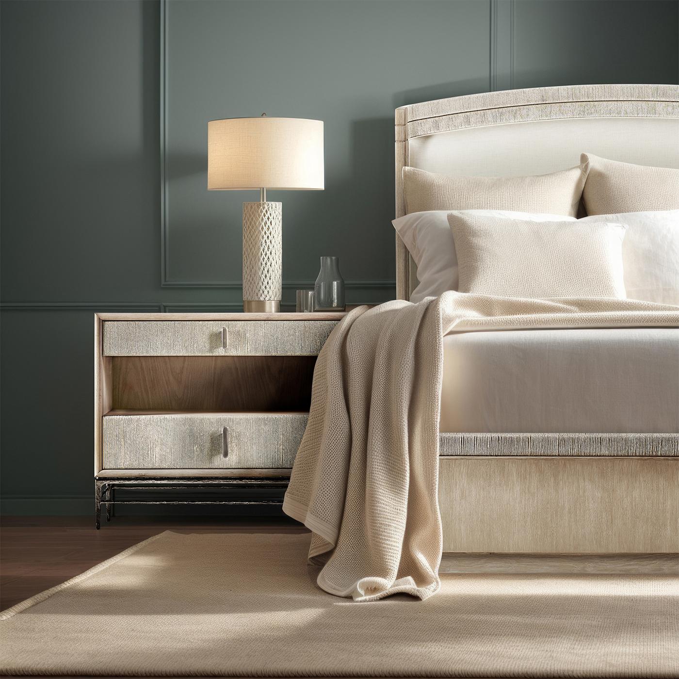 Organic Modern Danish Cord King Bed For Sale 5