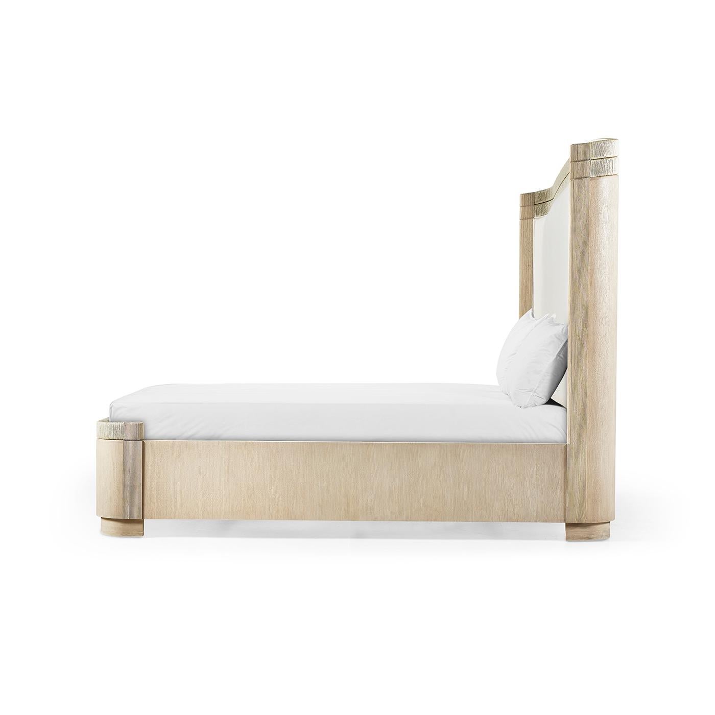 Organic Modern Danish Cord King Bed In New Condition For Sale In Westwood, NJ