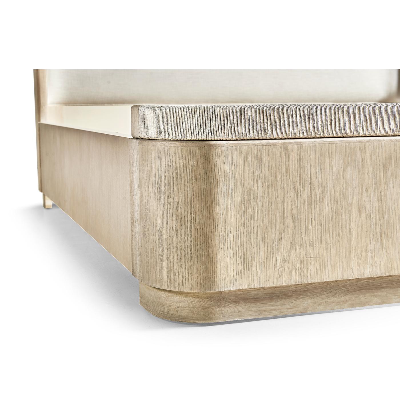 Organic Modern Danish Cord King Bed For Sale 3