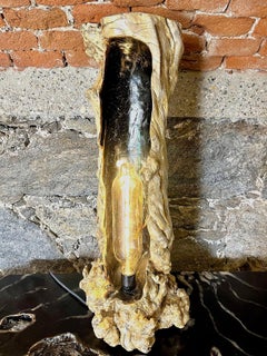 Organic Modern Design Table Lamp, Handcrafted by Artist, IDN 2024