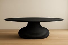 Organic Modern Dining Table for Indoor or Covered Outdoor Spaces-Graphite Black