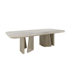 ORGANIC Modern Dining Table with Marble Top