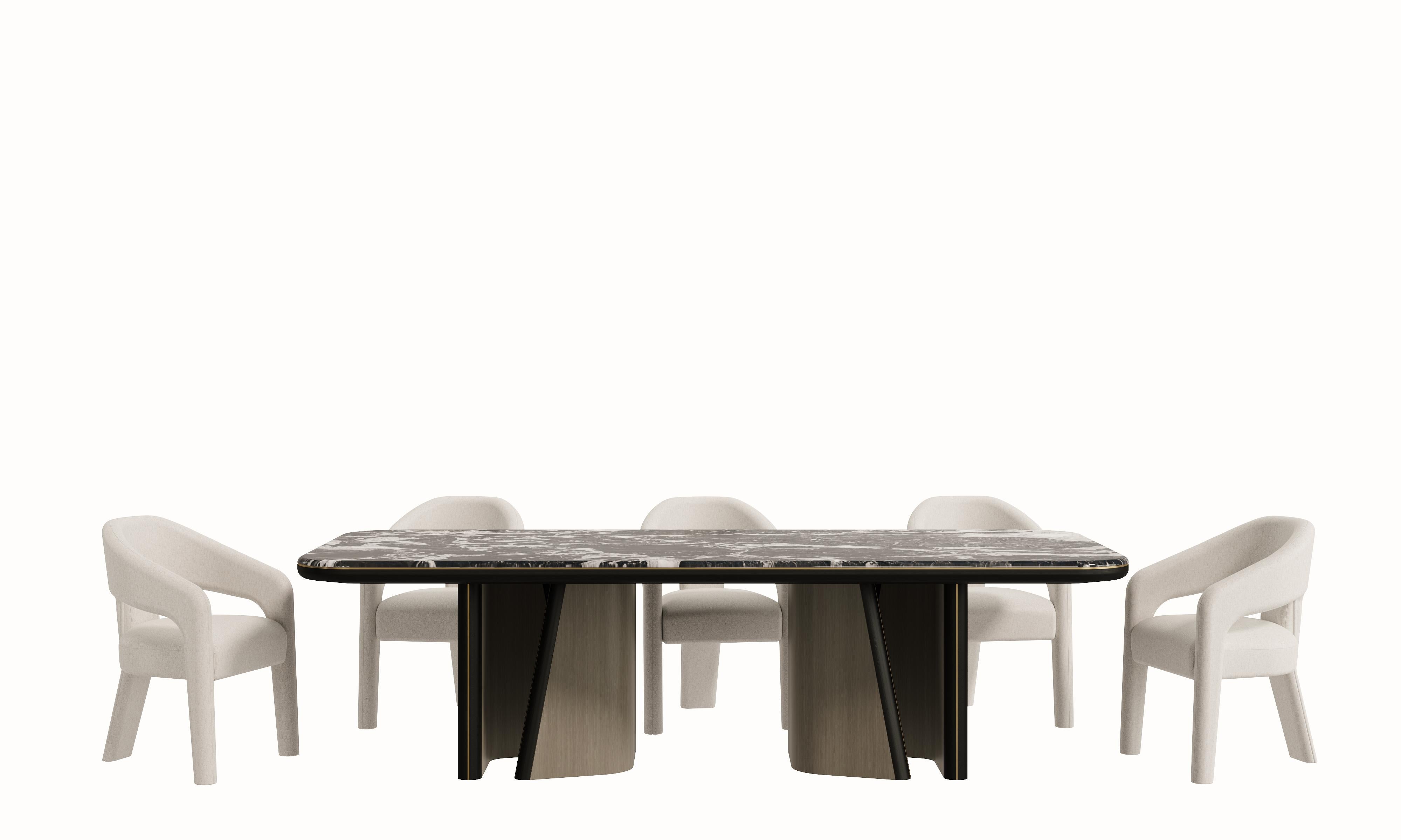 Brass ORGANIC Modern Dining Table For Sale