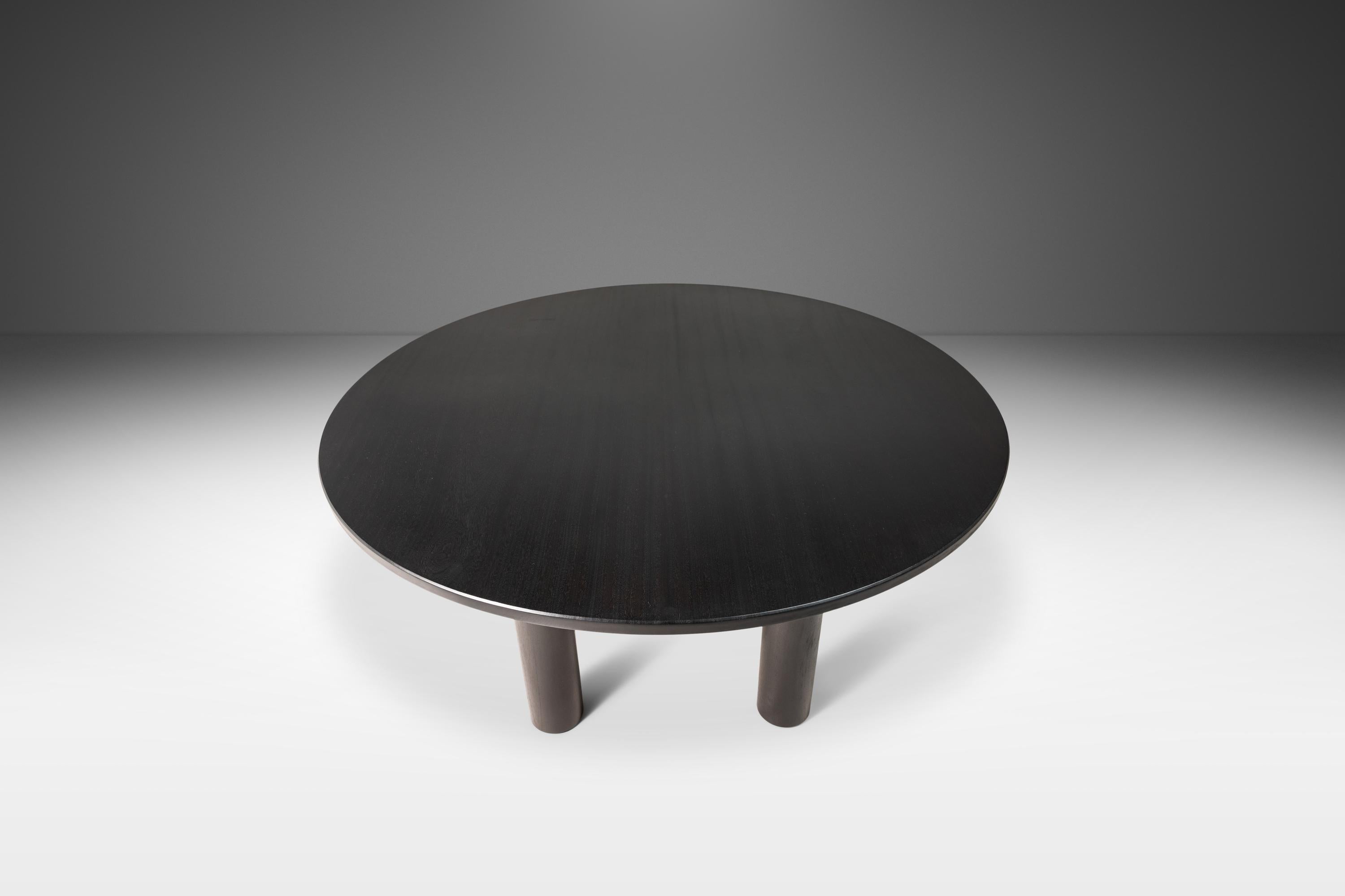 Organic Modern Dining Table in Ebonized African Sapale Mahogany by Mark Leblanc For Sale 8