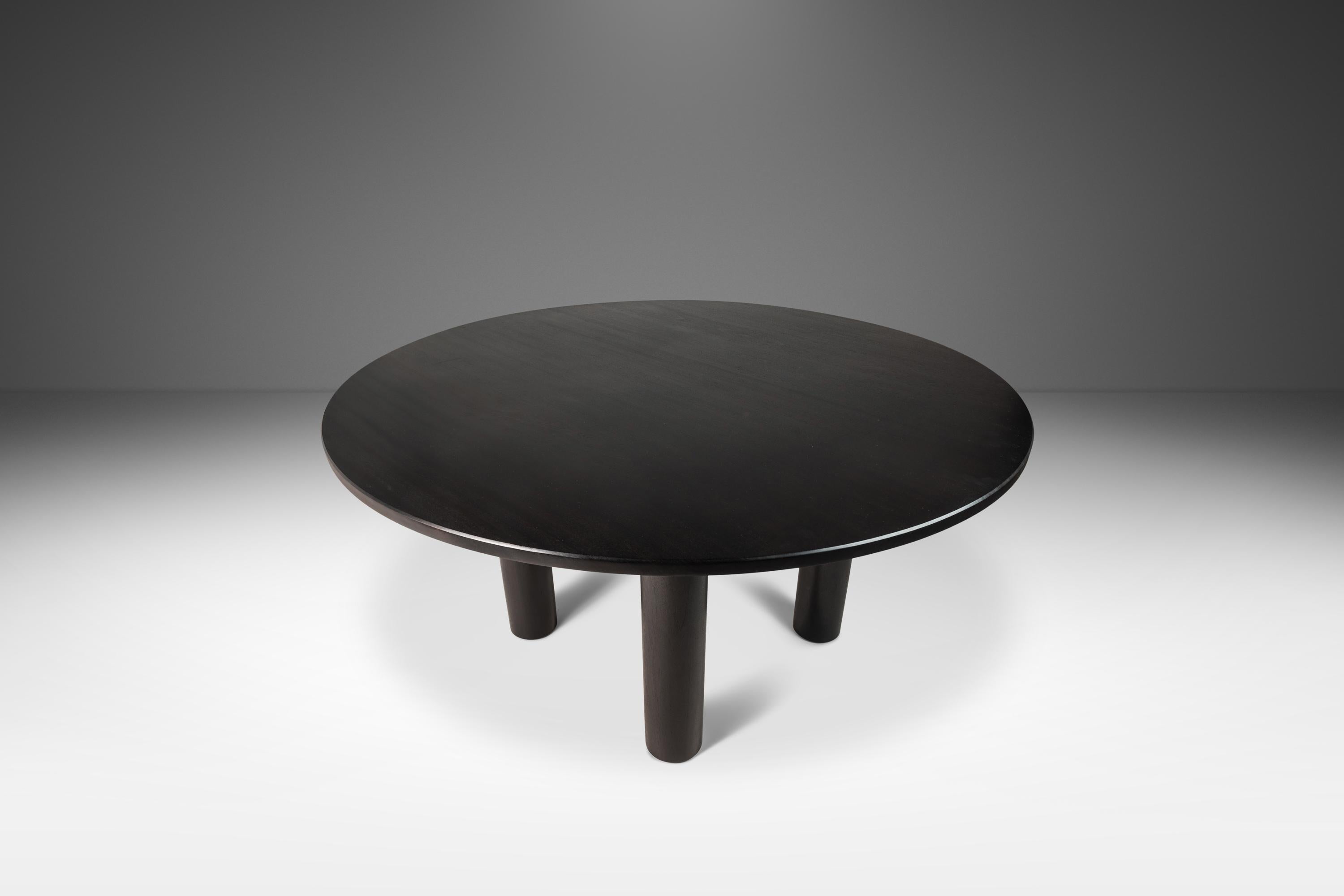 Contemporary Organic Modern Dining Table in Ebonized African Sapale Mahogany by Mark Leblanc For Sale