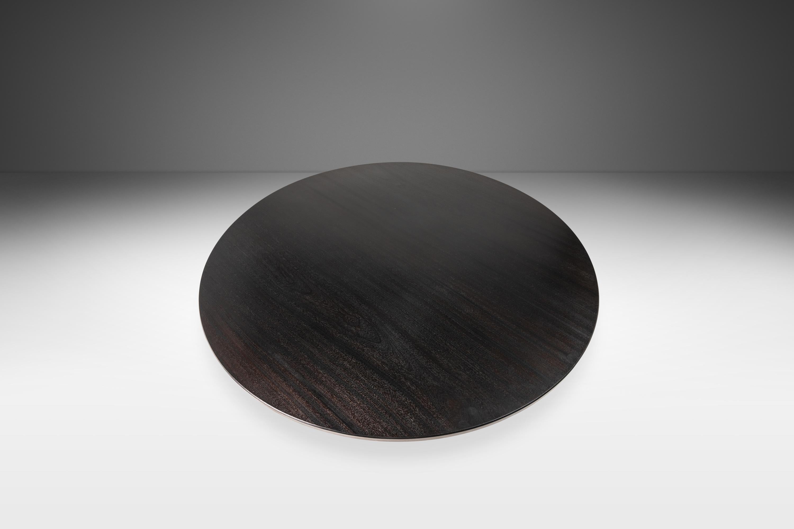 Organic Modern Dining Table in Ebonized African Sapale Mahogany by Mark Leblanc For Sale 1