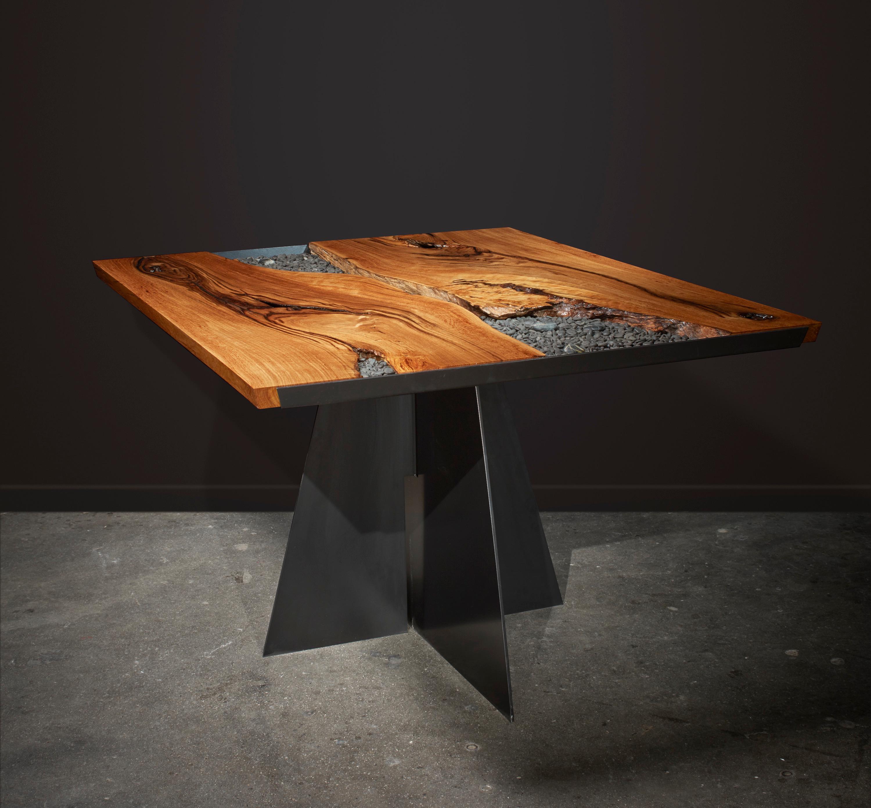Wisdom dining table is conceived, designed and created by award-winning artist and architectural designer Michael Olshefski of Primal Modern. Inspired by nature and bonsai, this serene yet sensuous First Place award-winning design can be purchased