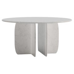 Tavolo da pranzo moderno organico Catus in marmo bianco Estremoz