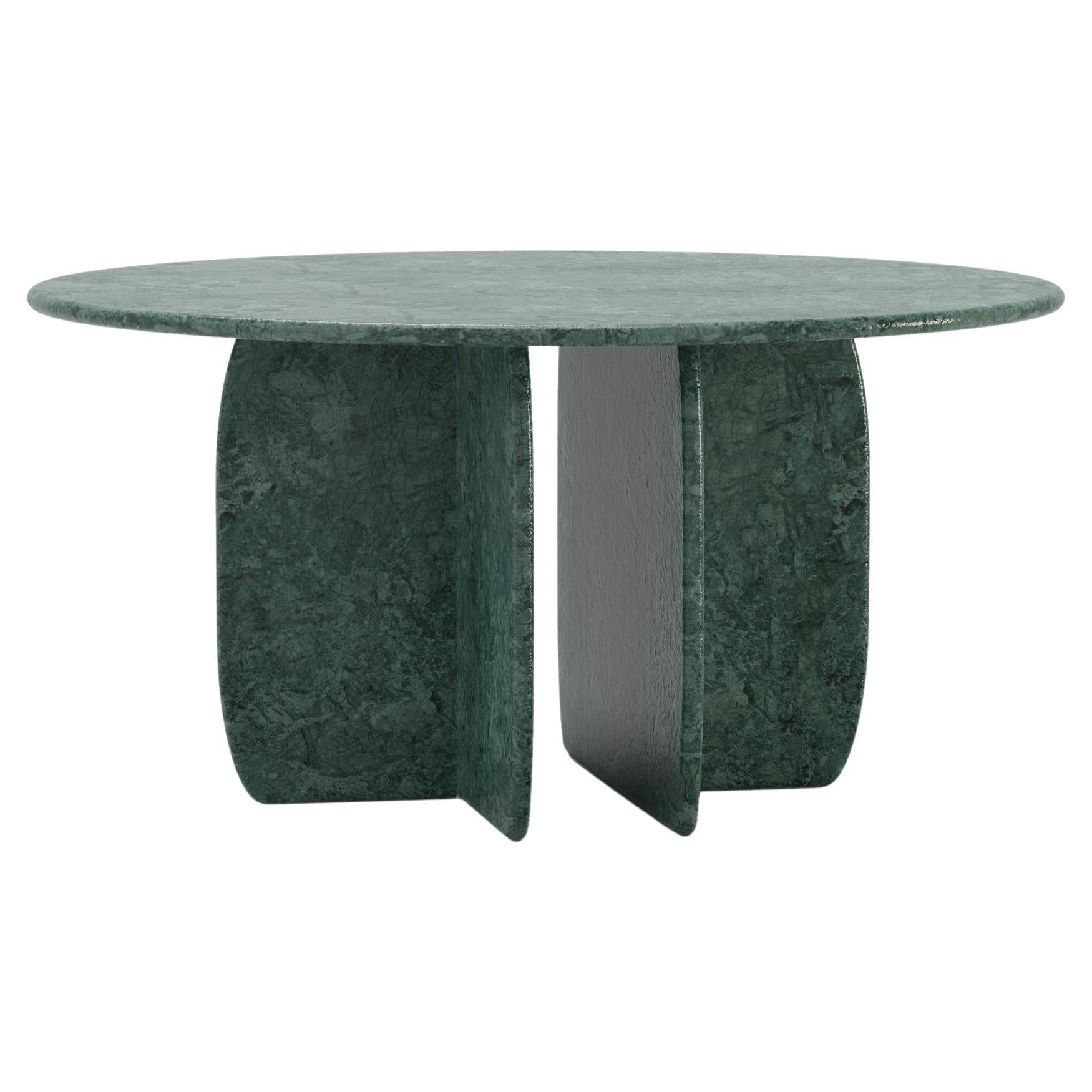 Organic Modern Dinner Table Catus in Green guatemala Marble