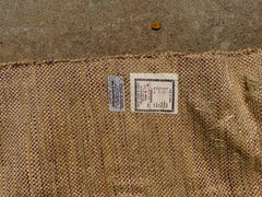 Organische moderne Don Freedman Jute Textilwandkunst - Küstenlandschaft mit Vögeln