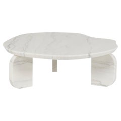 Table basse Dornes, marbre Calacatta, fabriquée à la main au Portugal par Greenapple